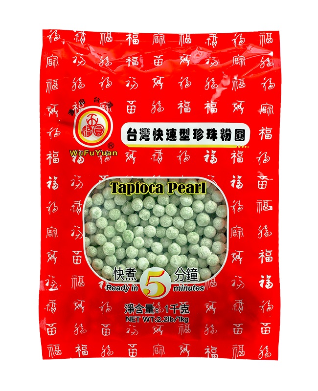 Perle di tapioca al tè verde grandi - Wu Fu Yuan 1Kg.